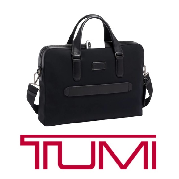Tumi Bags Tumi Harrison Barnes Briefcase Nylon Leather Black New